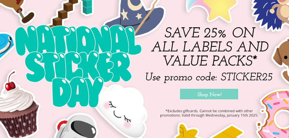 National Sticker Day - 25% Off